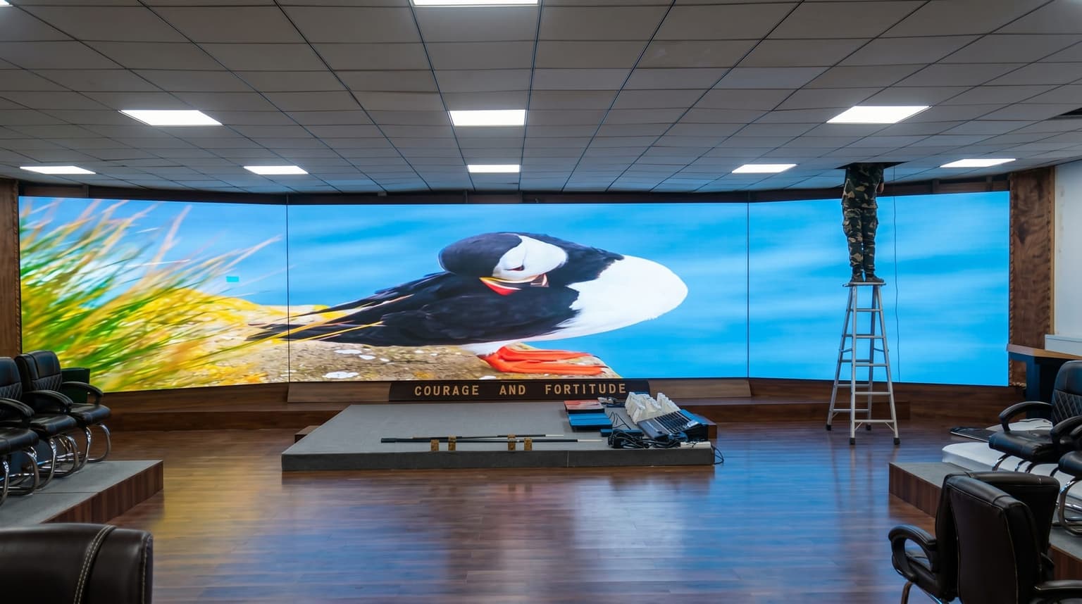 Curved COB LED Video Wall & AV Integration