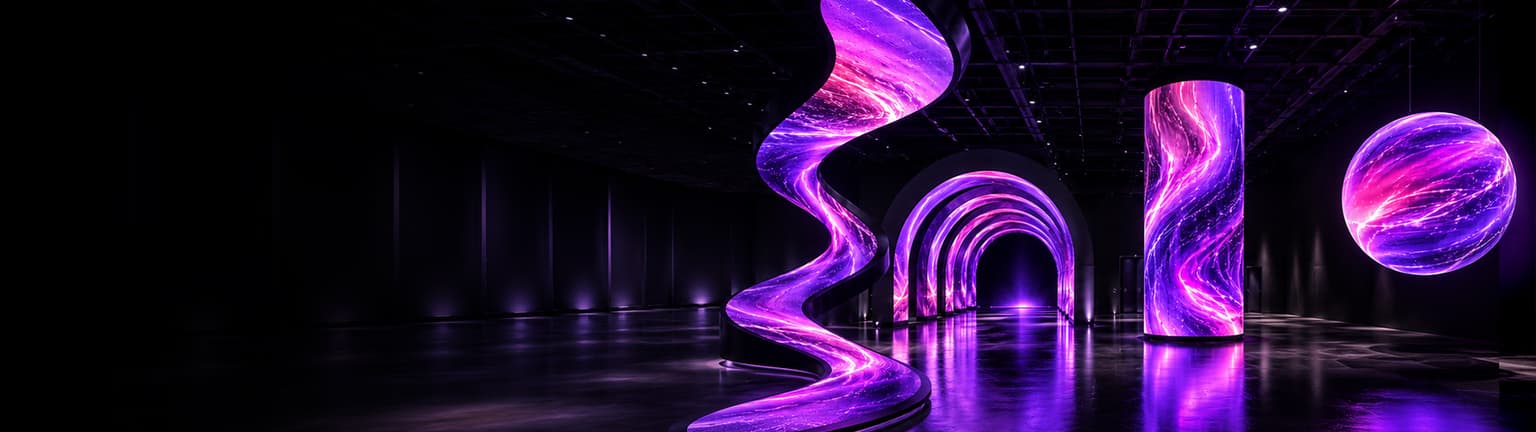 Creative LED · Curved atrium installation